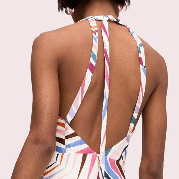 KATE SPADE geobrella print linen & silk sundress - Picture 4 of 6